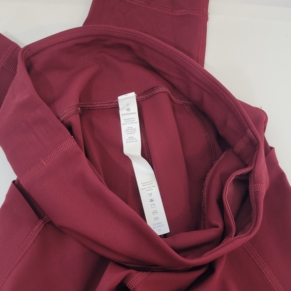 Lululemon Pace Rival Crop 22" Dark Adobe Athletic Running Leggings - Size 2 - Picture 10 of 14